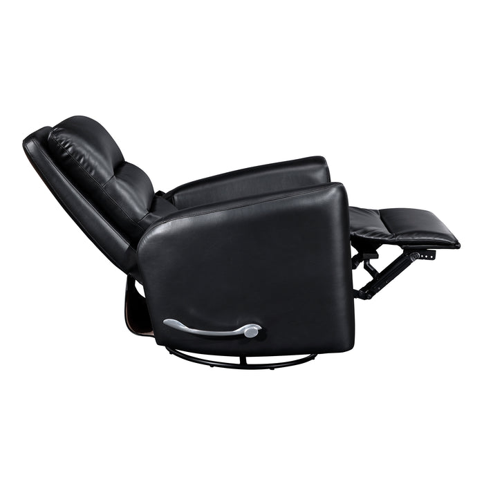 OakvillePark Crestshire Faux Leather Manual Swivel Glider Recliner