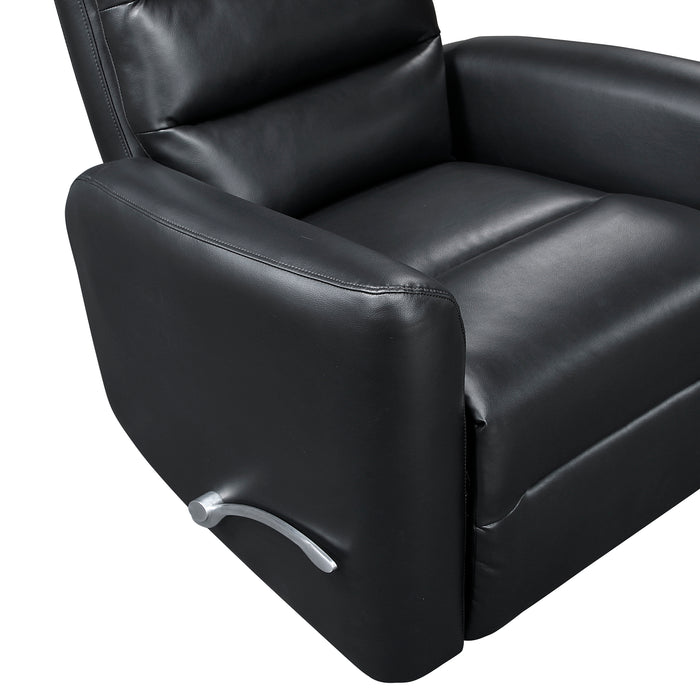 OakvillePark Crestshire Faux Leather Manual Swivel Glider Recliner