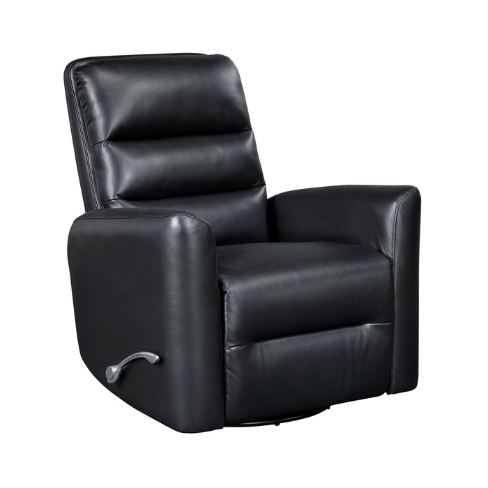 OakvillePark Crestshire Faux Leather Manual Swivel Glider Recliner