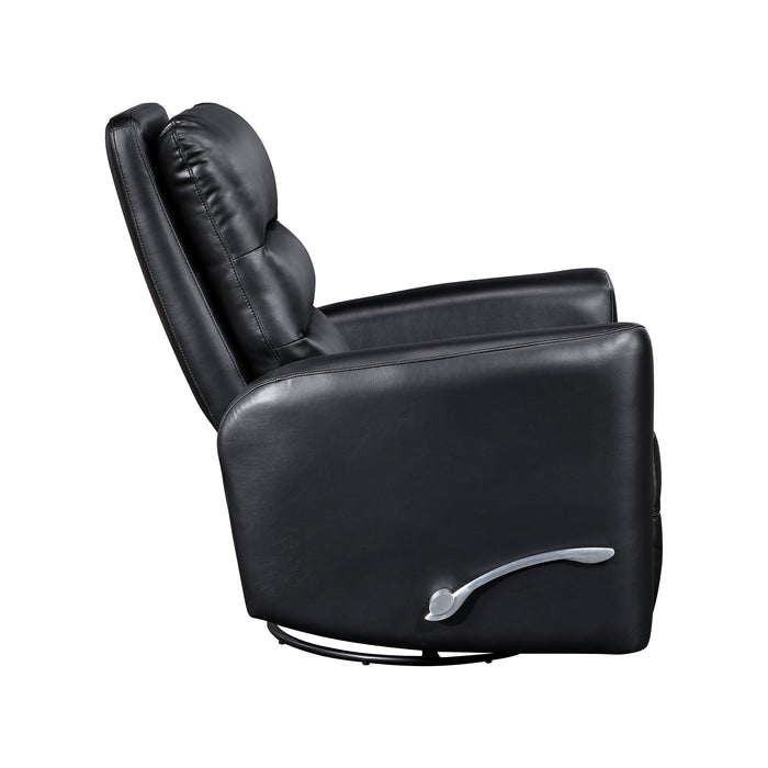 OakvillePark Crestshire Faux Leather Manual Swivel Glider Recliner