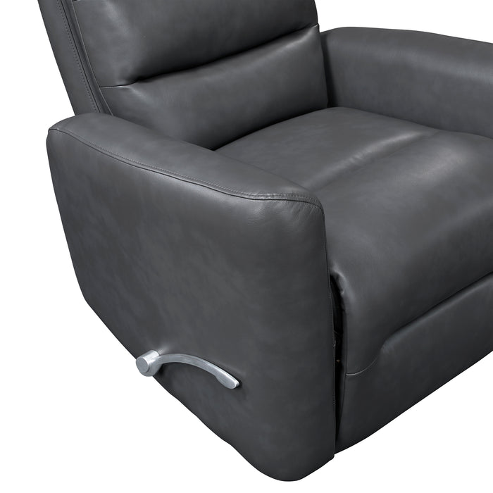 OakvillePark Crestshire Faux Leather Manual Swivel Glider Recliner