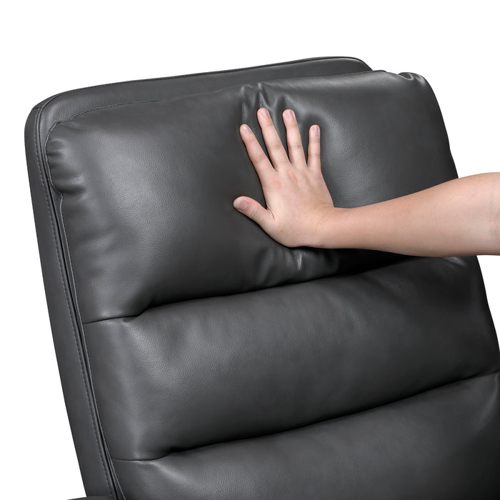 OakvillePark Crestshire Faux Leather Manual Swivel Glider Recliner