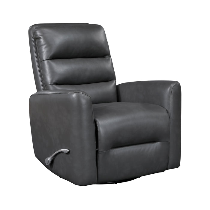 OakvillePark Crestshire Faux Leather Manual Swivel Glider Recliner