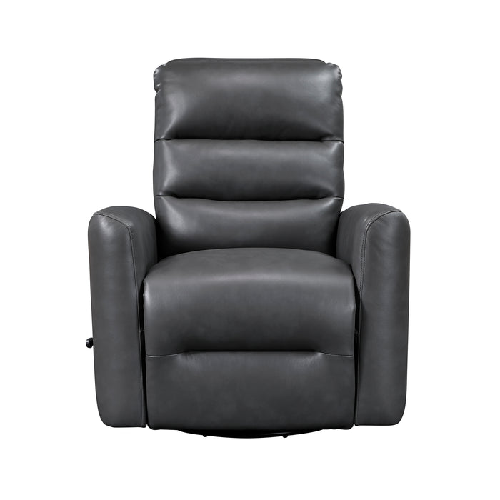 OakvillePark Crestshire Faux Leather Manual Swivel Glider Recliner