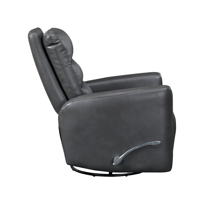 OakvillePark Crestshire Faux Leather Manual Swivel Glider Recliner