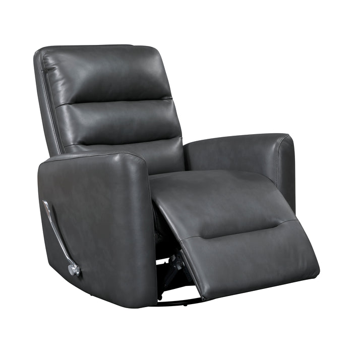 OakvillePark Crestshire Faux Leather Manual Swivel Glider Recliner