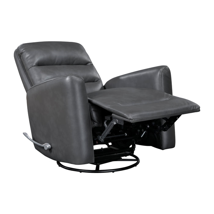 OakvillePark Crestshire Faux Leather Manual Swivel Glider Recliner