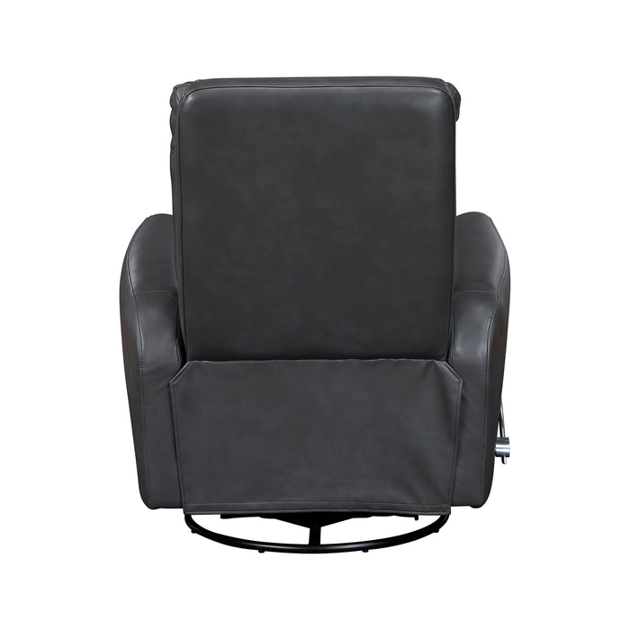 OakvillePark Crestshire Faux Leather Manual Swivel Glider Recliner