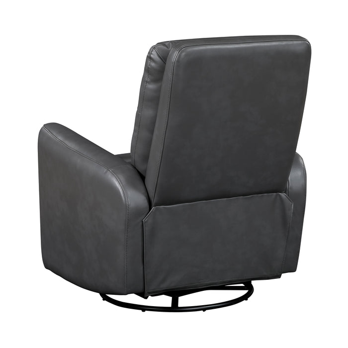 OakvillePark Crestshire Faux Leather Manual Swivel Glider Recliner