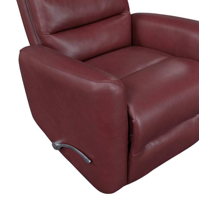 OakvillePark Crestshire Faux Leather Manual Swivel Glider Recliner