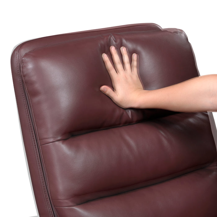OakvillePark Crestshire Faux Leather Manual Swivel Glider Recliner