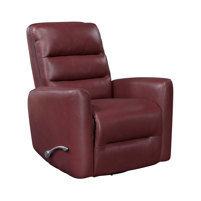 OakvillePark Crestshire Faux Leather Manual Swivel Glider Recliner