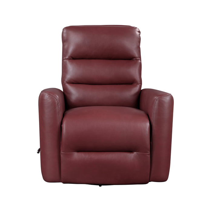 OakvillePark Crestshire Faux Leather Manual Swivel Glider Recliner