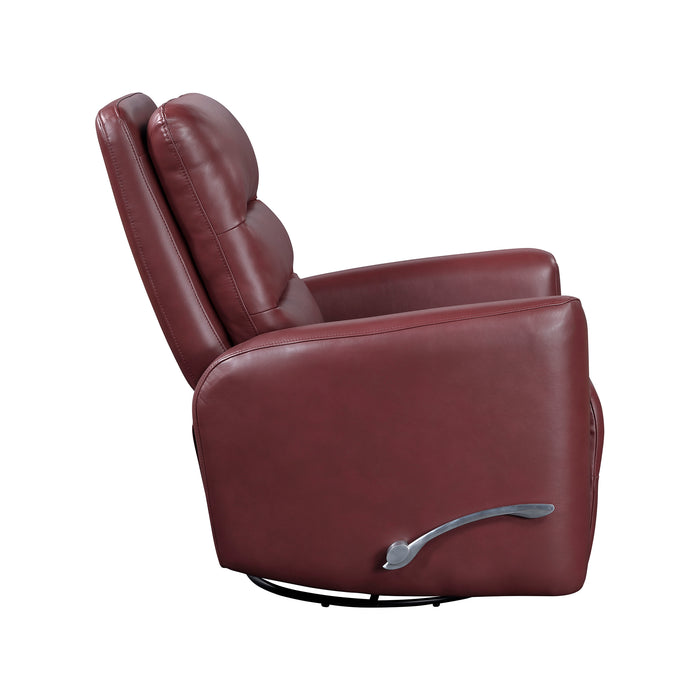 OakvillePark Crestshire Faux Leather Manual Swivel Glider Recliner