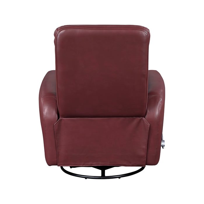 OakvillePark Crestshire Faux Leather Manual Swivel Glider Recliner