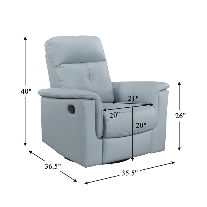 OakvillePark Willowmar Leather Swivel Glider Recliner