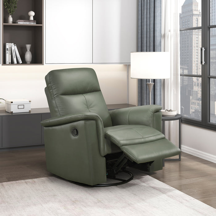 OakvillePark Willowmar Leather Swivel Glider Recliner