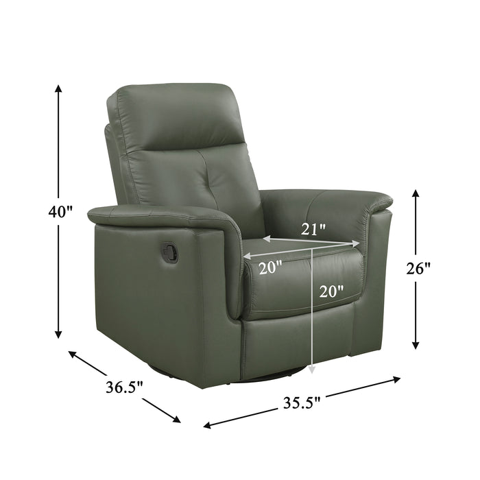 OakvillePark Willowmar Leather Swivel Glider Recliner