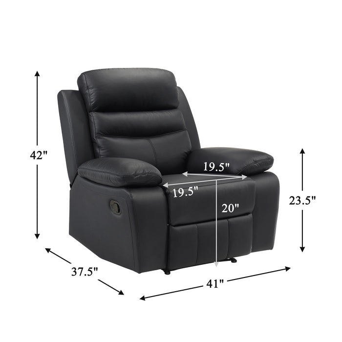 OakvillePark Blossomreach Leather Match Manual Recliner