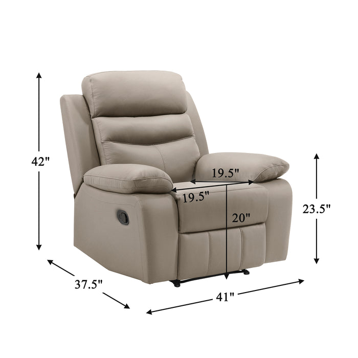 OakvillePark Blossomreach Leather Match Manual Recliner