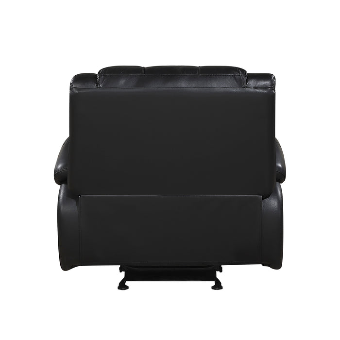 OakvillePark Arlisse Leather Match Glider Manual Recliner