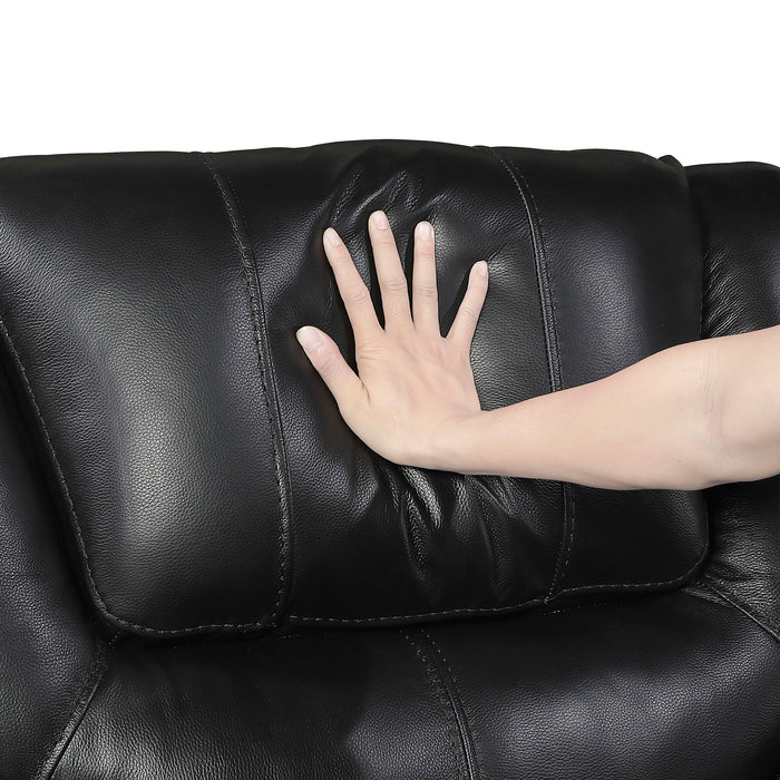 OakvillePark Arlisse Leather Match Glider Manual Recliner