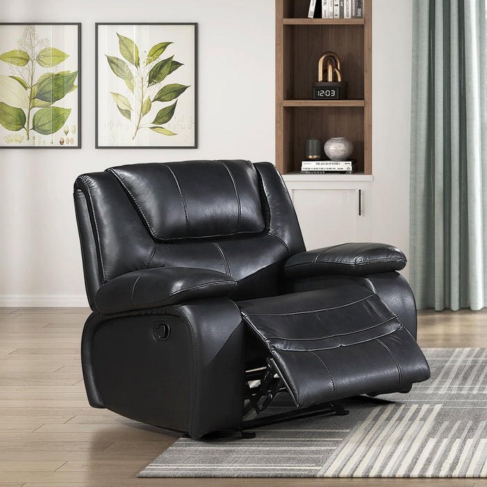 OakvillePark Arlisse Leather Match Glider Manual Recliner