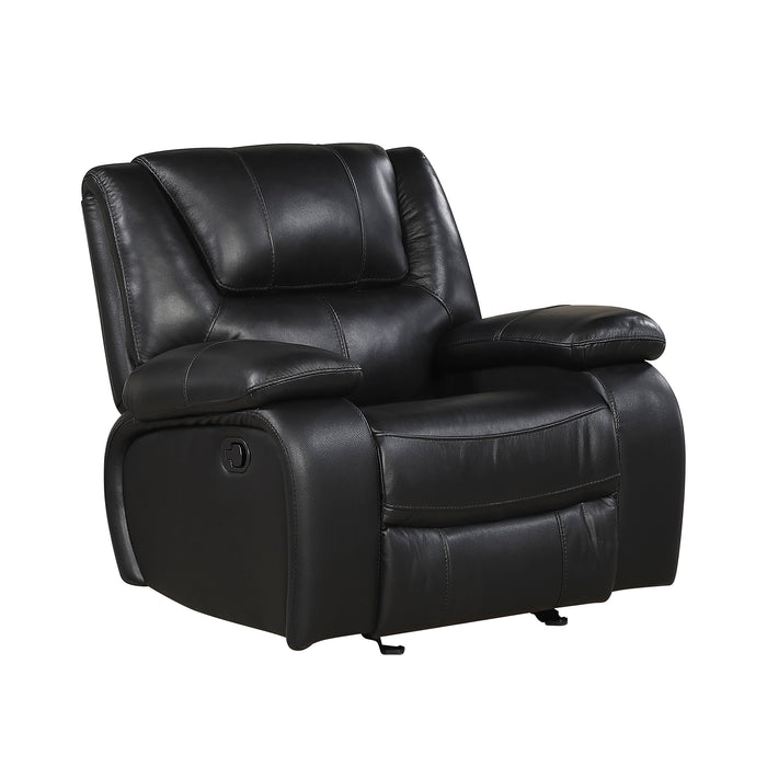 OakvillePark Arlisse Leather Match Glider Manual Recliner