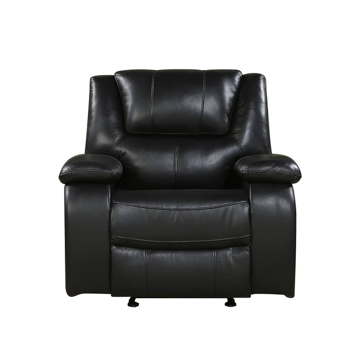 OakvillePark Arlisse Leather Match Glider Manual Recliner