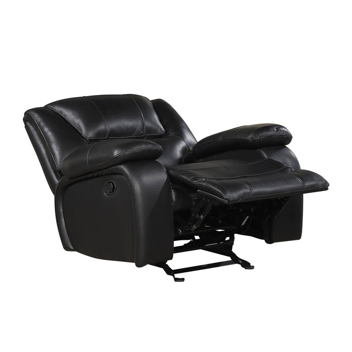 OakvillePark Arlisse Leather Match Glider Manual Recliner