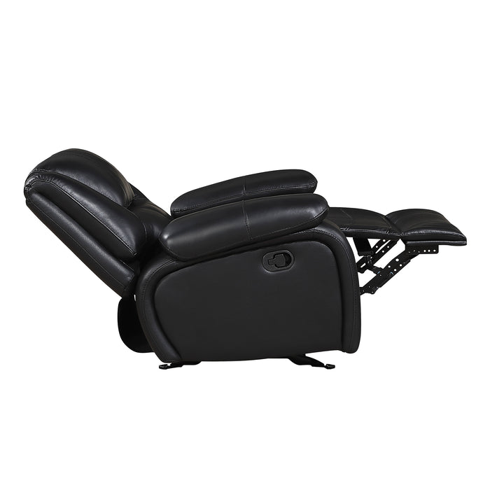 OakvillePark Arlisse Leather Match Glider Manual Recliner
