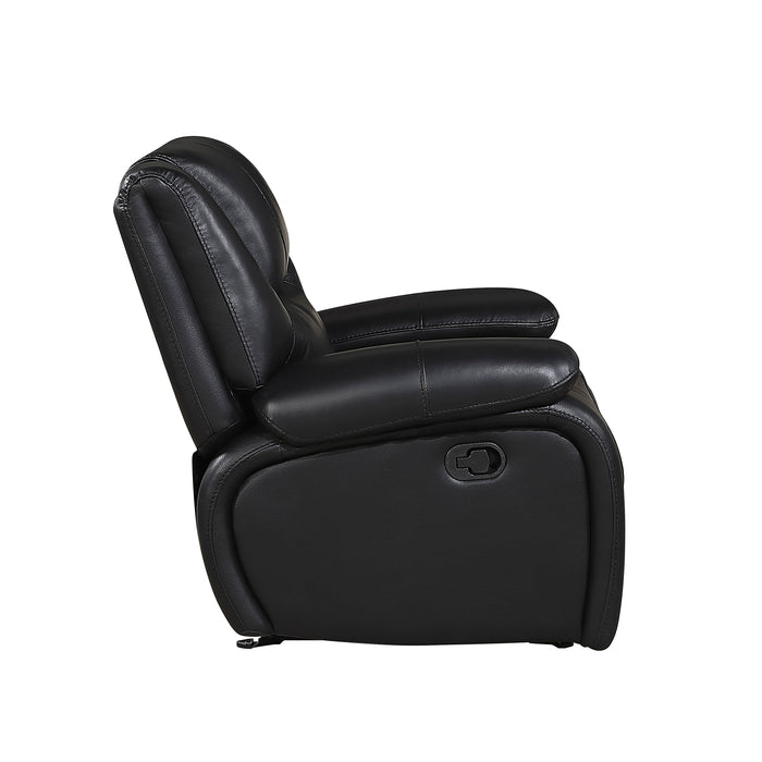 OakvillePark Arlisse Leather Match Glider Manual Recliner