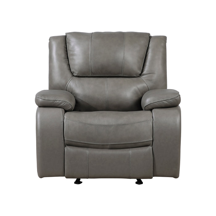 OakvillePark Arlisse Leather Match Glider Manual Recliner