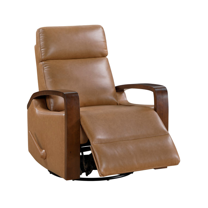 OakvillePark Vexa Faux Leather Manual Swivel Glider Recliner