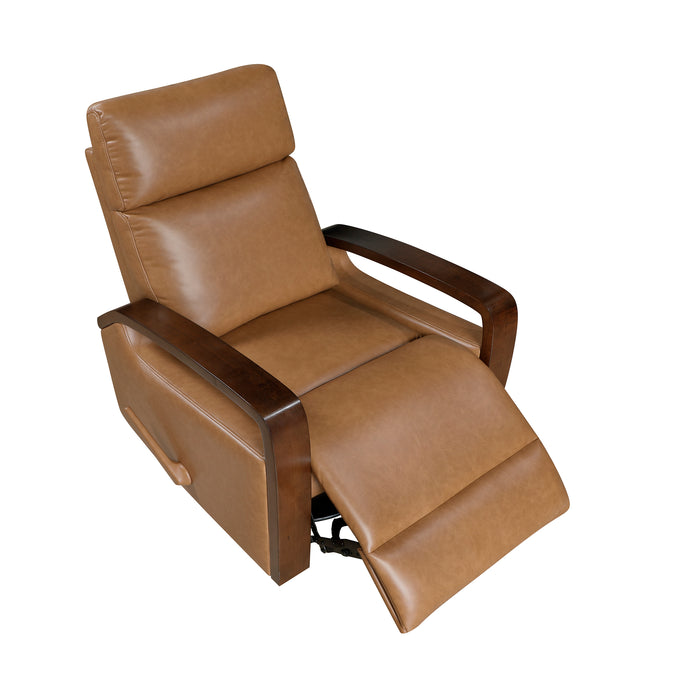 OakvillePark Vexa Faux Leather Manual Swivel Glider Recliner