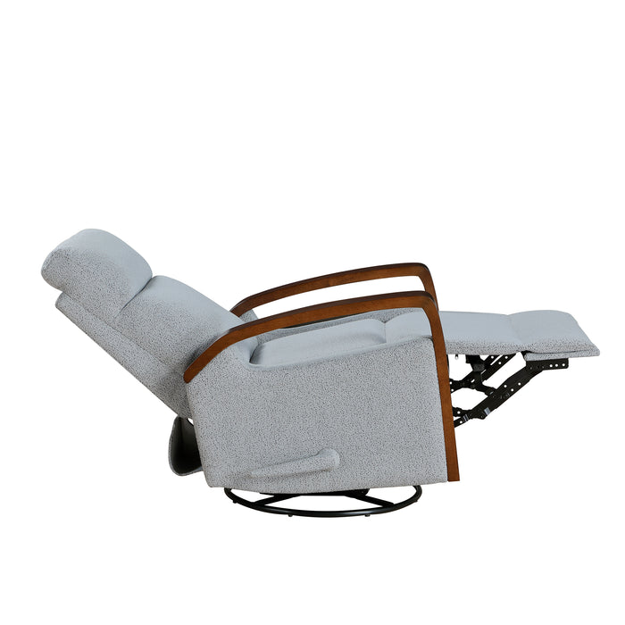 OakvillePark Vexa Faux Leather Manual Swivel Glider Recliner