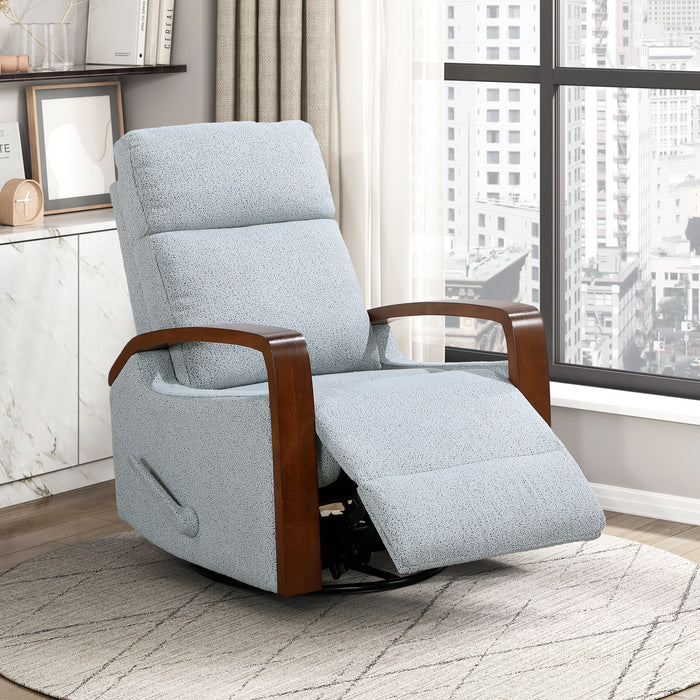 OakvillePark Vexa Faux Leather Manual Swivel Glider Recliner