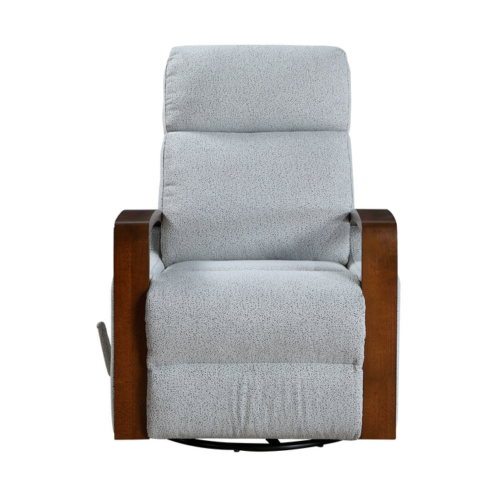 OakvillePark Vexa Faux Leather Manual Swivel Glider Recliner