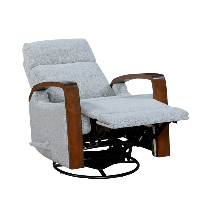 OakvillePark Vexa Faux Leather Manual Swivel Glider Recliner