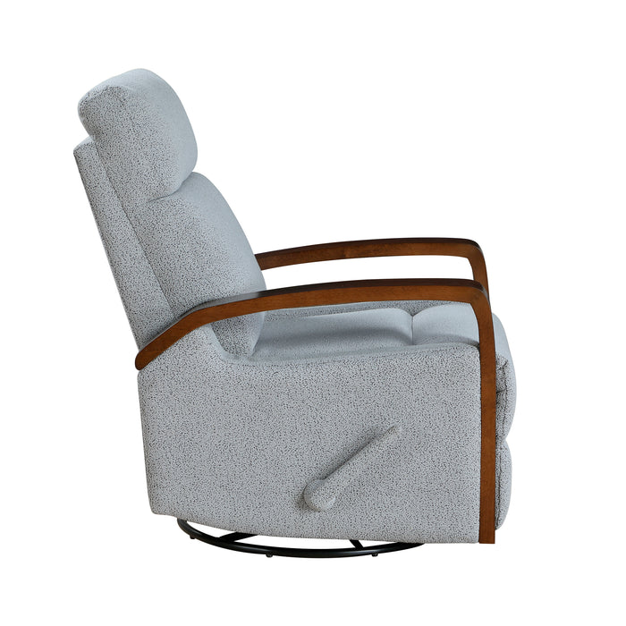 OakvillePark Vexa Faux Leather Manual Swivel Glider Recliner