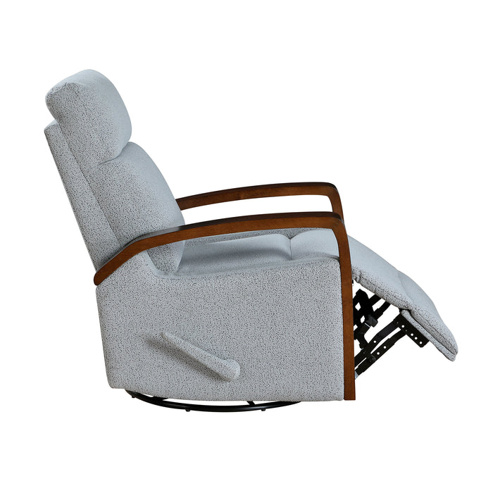 OakvillePark Vexa Faux Leather Manual Swivel Glider Recliner