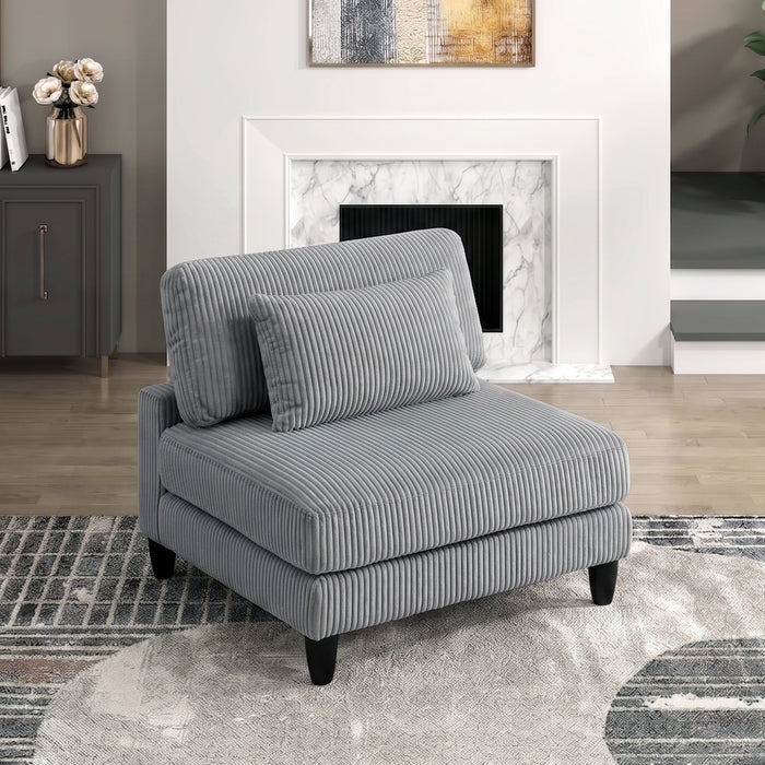 OakvillePark Caden Corduroy / Microfiber Armless Chair