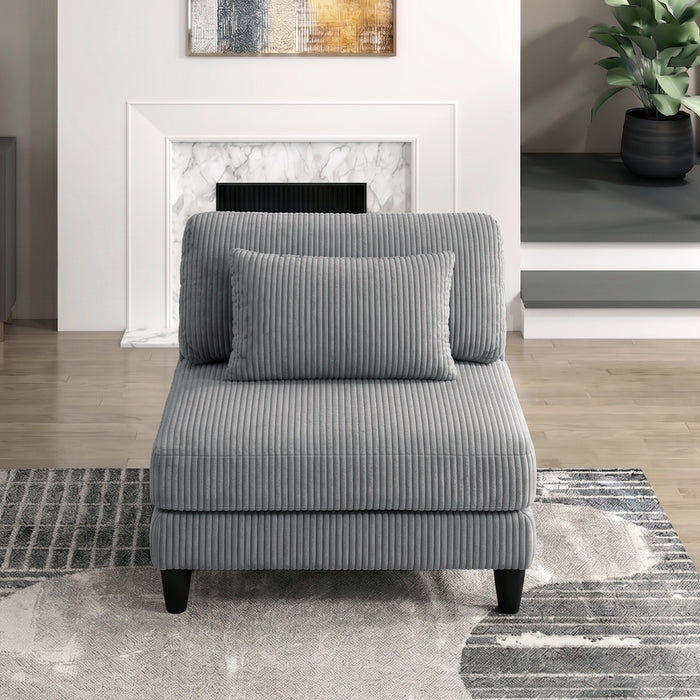 OakvillePark Caden Corduroy / Microfiber Armless Chair