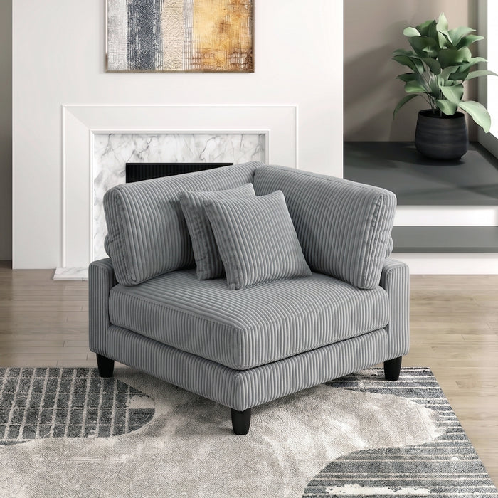 OakvillePark Caden Corduroy / Microfiber Corner Seat