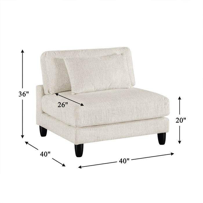 OakvillePark Caden Corduroy / Microfiber Armless Chair