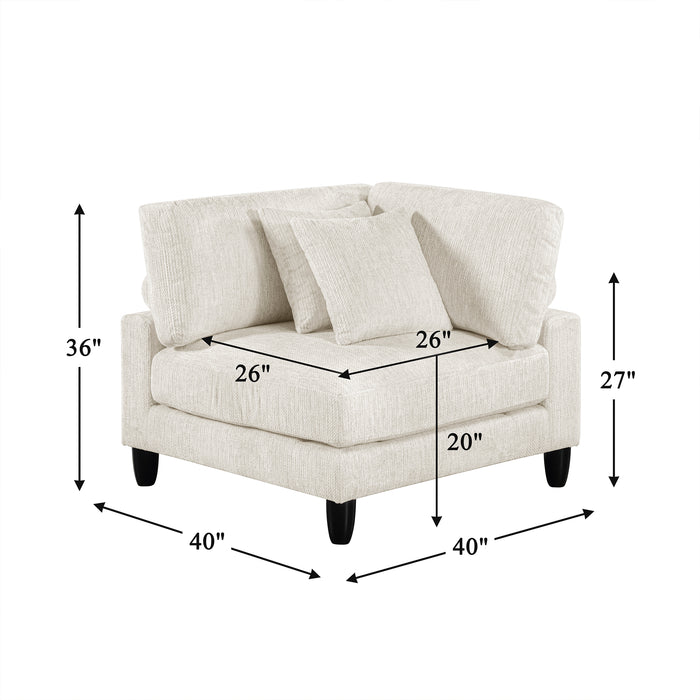OakvillePark Caden Corduroy / Microfiber Corner Seat