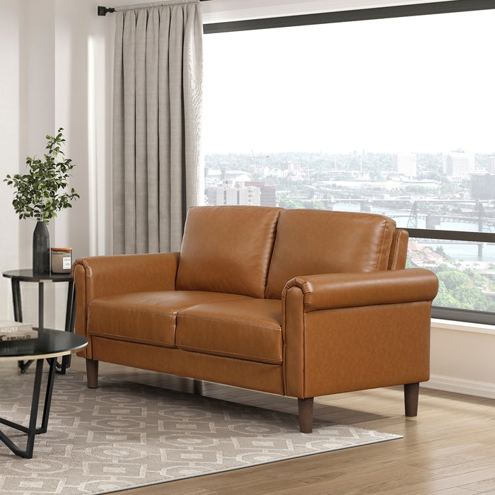 OakvillePark Marlinth Faux Leather Loveseat