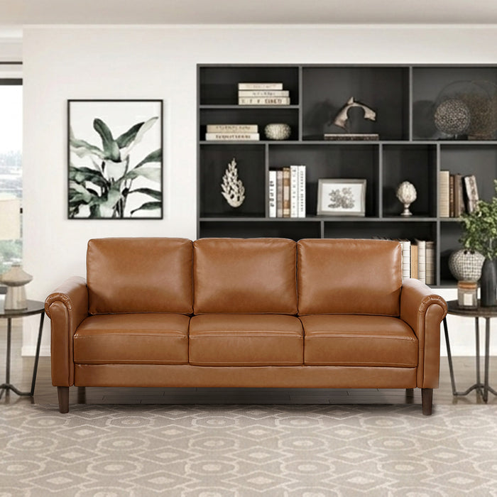 OakvillePark Marlinth Faux Leather Sofa