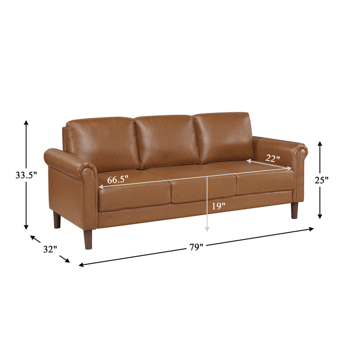 OakvillePark Marlinth Faux Leather Sofa