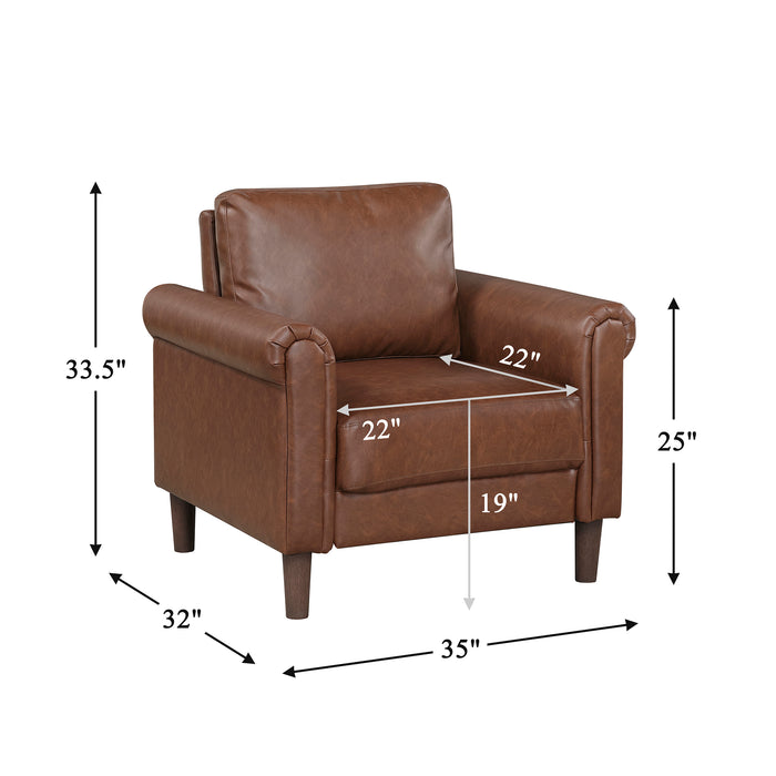 OakvillePark Marlinth Faux Leather Chair
